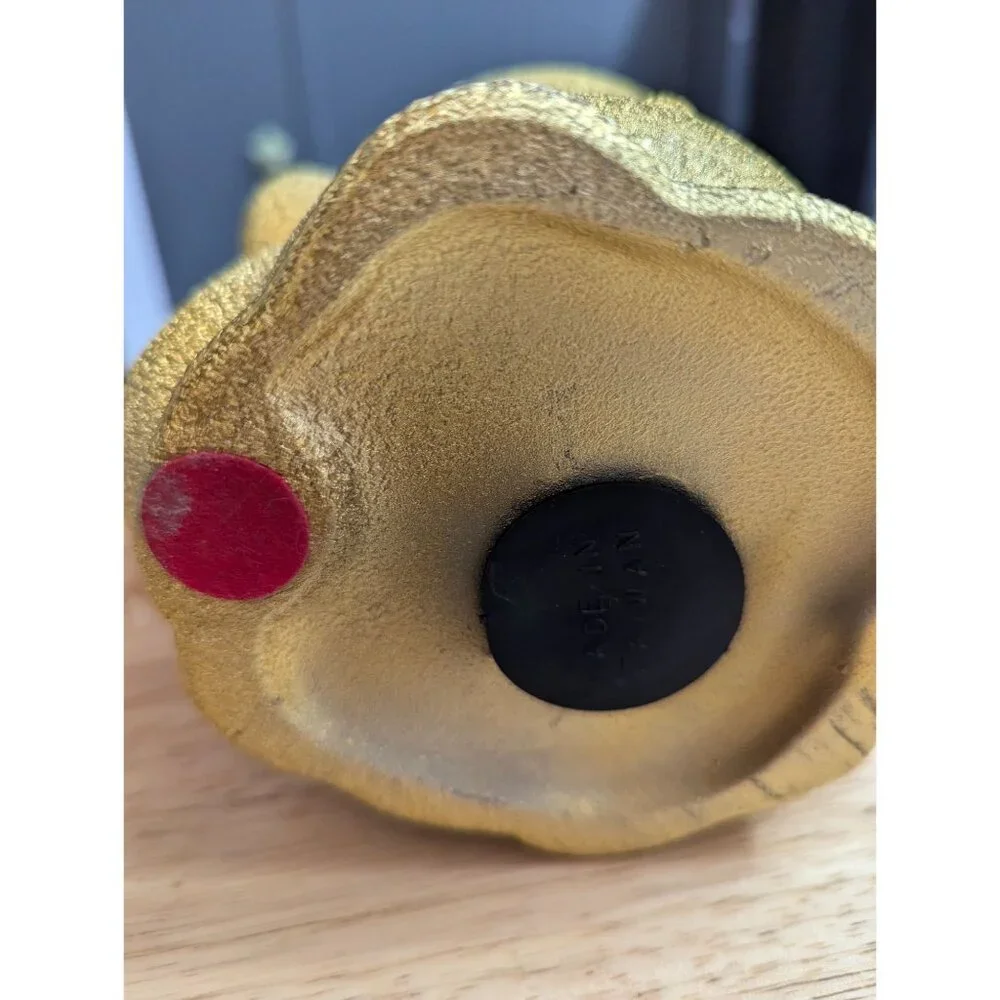 Ceramic Gold Fleck Monkey Bank - Year of the Monkey piggy bank‎ 7 inch red tie